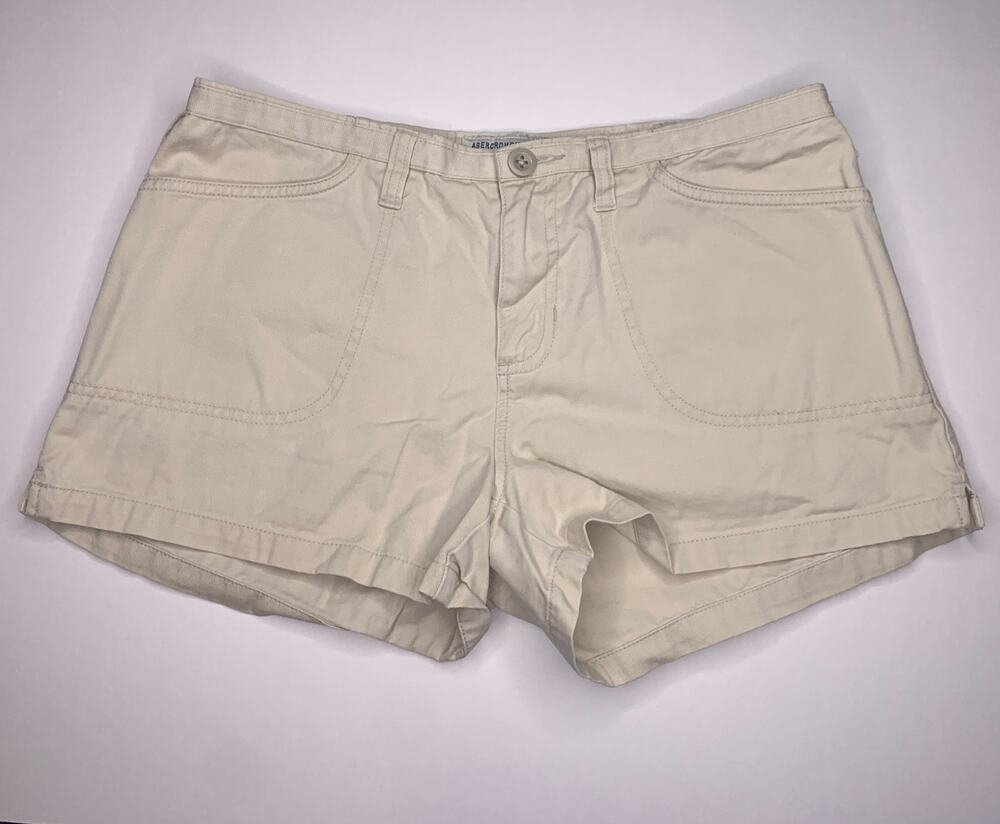 vintage Y2K Abercrombie & Fitch khaki shorts low rise size 6 gorpcore utility
